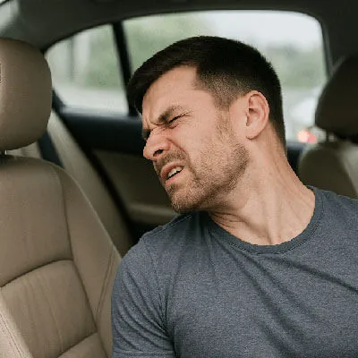 Man in car square