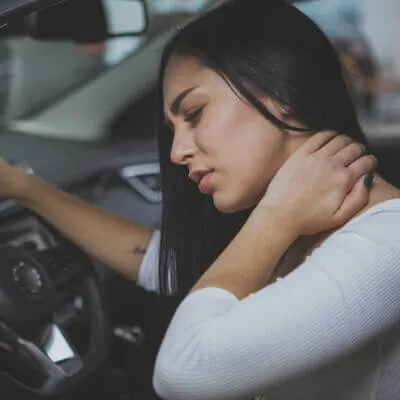 Neck pain in drivers seat