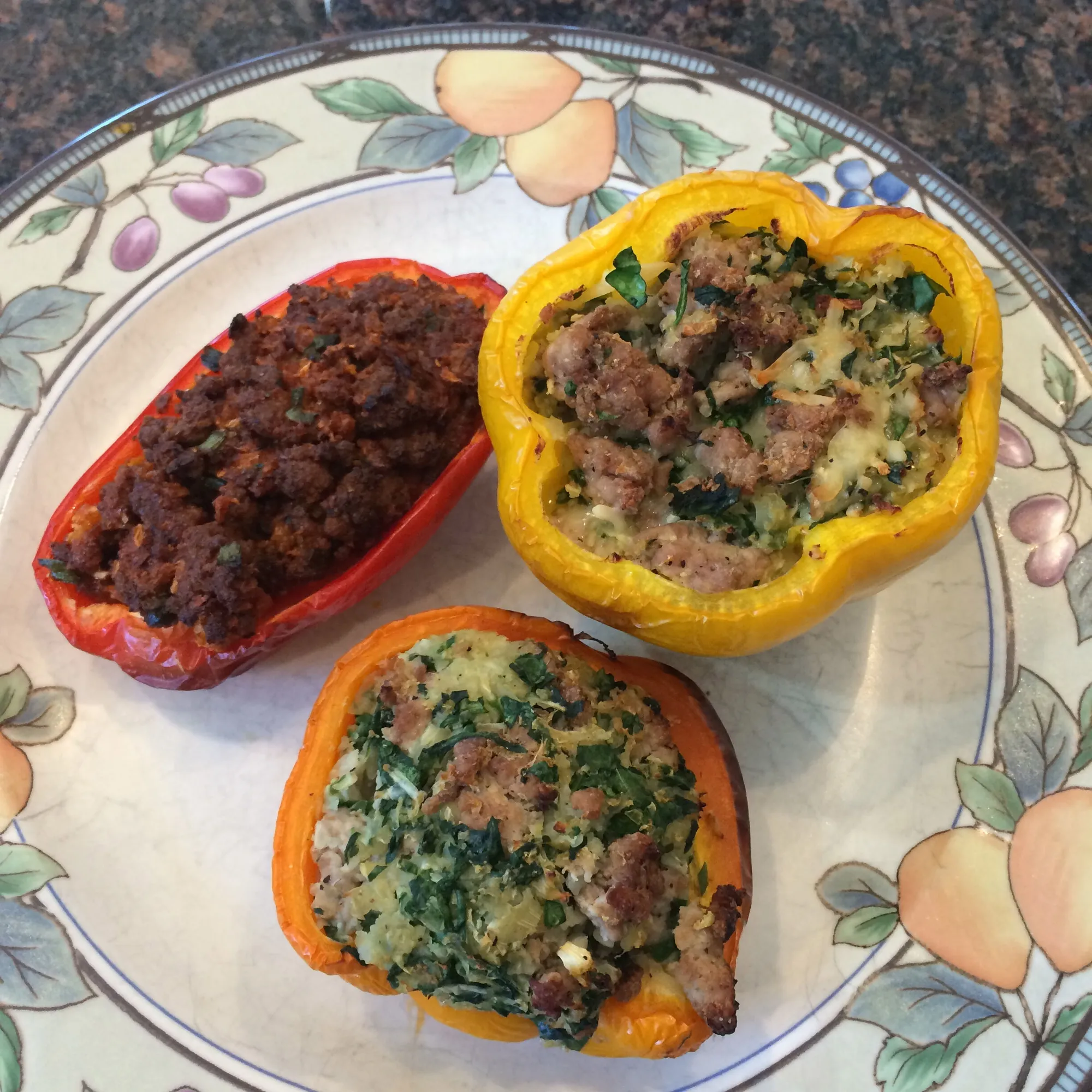 Stuffed bell peppers on a plate