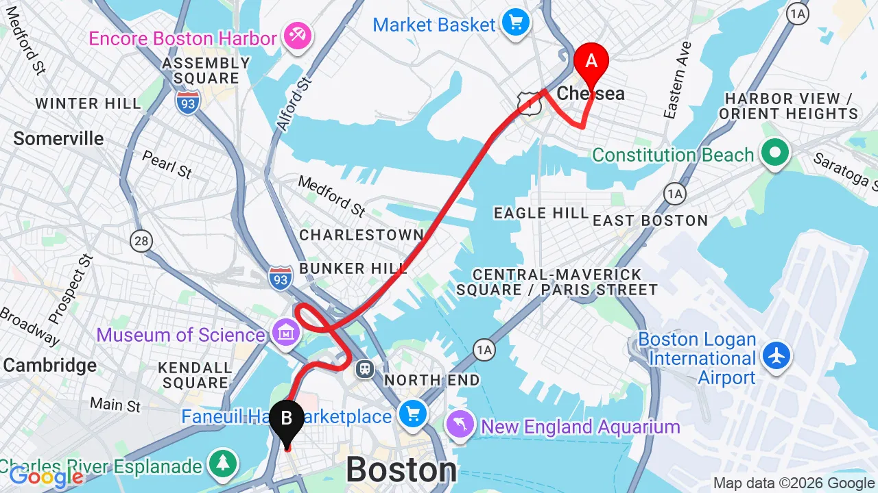 Driving directions from Chelsea to Charles Street Family Chiropractic